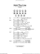 Hold The Line (Easy Guitar) - Print Sheet Music Now