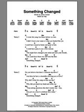 Cover icon of Something Changed sheet music for guitar (chords) by Pulp and Jarvis Cocker, intermediate skill level