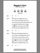 Cover icon of Maggie's Farm sheet music for guitar (chords) by Bob Dylan, intermediate skill level