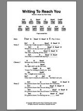 Cover icon of Writing To Reach You sheet music for guitar (chords) by Merle Travis and Fran Healy, intermediate skill level