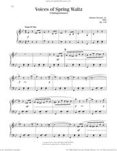 Cover icon of Voices Of Spring Waltz, Op. 410 sheet music for piano solo by Johann Strauss, classical score, intermediate skill level