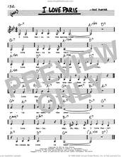 Cover icon of I Love Paris (Low Voice) sheet music for voice and other instruments (real book with lyrics) by Cole Porter, intermediate skill level