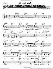 Cover icon of (I Love You) For Sentimental Reasons (Low Voice) sheet music for voice and other instruments (real book with lyrics) by Nat King Cole, Deek Watson and William Best, intermediate skill level