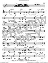 Cover icon of I Love You (Low Voice) sheet music for voice and other instruments (real book with lyrics) by Cole Porter, intermediate skill level