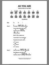 Cover icon of As You Are sheet music for guitar (chords) by Merle Travis and Fran Healy, intermediate skill level