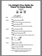 Cover icon of I'm Alright (You Gotta Go There To Come Back) sheet music for guitar (chords) by Stereophonics and Kelly Jones, intermediate skill level