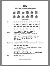 Cover icon of Luv sheet music for guitar (chords) by Merle Travis, Adam Seymour and Fran Healy, intermediate skill level