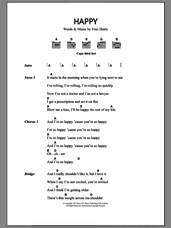 Cover icon of Happy sheet music for guitar (chords) by Merle Travis and Fran Healy, intermediate skill level