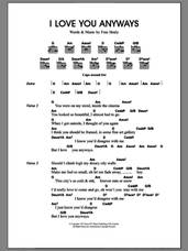 Cover icon of I Love You Anyways sheet music for guitar (chords) by Merle Travis and Fran Healy, intermediate skill level