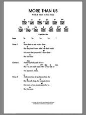 Cover icon of More Than Us sheet music for guitar (chords) by Merle Travis and Fran Healy, intermediate skill level