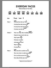 Cover icon of Everyday Faces sheet music for guitar (chords) by Merle Travis and Fran Healy, intermediate skill level