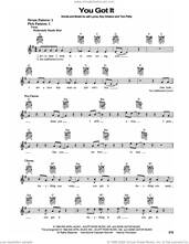 Cover icon of You Got It sheet music for guitar solo (chords) by Roy Orbison, Bonnie Raitt, Jeff Lynne and Tom Petty, easy guitar (chords)