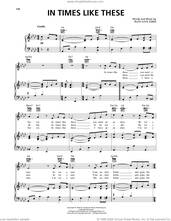 Cover icon of In Times Like These sheet music for voice, piano or guitar by Ruth Caye Jones, intermediate skill level