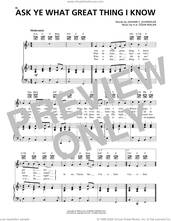 Cover icon of Ask Ye What Great Thing I Know sheet music for voice, piano or guitar by Johann C. Schwedler, Benjamin H. Kennedy and H.A. Cesar Malan, intermediate skill level