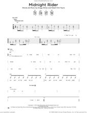 Cover icon of Midnight Rider sheet music for guitar solo (lead sheet) by The Allman Brothers Band, Gregg Allman and Robert Kim Payne, intermediate guitar (lead sheet)