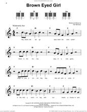 Cover icon of Brown Eyed Girl sheet music for piano solo by Van Morrison, beginner skill level