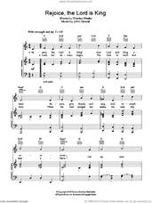 Cover icon of Rejoice The Lord Is King sheet music for voice, piano or guitar by Charles Wesley and John Darwall, intermediate skill level