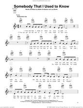 Cover icon of Somebody That I Used To Know (feat. Kimbra) sheet music for ukulele by Gotye, Luiz Bonfa and Walter De Backer, intermediate skill level