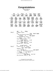 Cover icon of Congratulations sheet music for guitar (chords) by Paul Simon, intermediate skill level