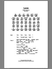 Cover icon of Love sheet music for guitar (chords) by Paul Simon, intermediate skill level