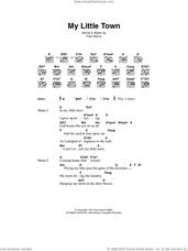 Cover icon of My Little Town sheet music for guitar (chords) by Paul Simon and Simon & Garfunkel, intermediate skill level