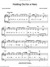 Cover icon of Holding Out For A Hero sheet music for piano solo by Frou Frou, Bonnie Tyler, Shrek 2 (Movie), Dean Pitchford and Jim Steinman, easy skill level