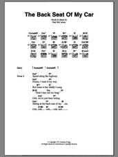 Cover icon of The Back Seat Of My Car sheet music for guitar (chords) by Paul McCartney, intermediate skill level