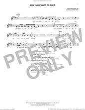 Cover icon of You Know I Got To Do It sheet music for voice and other instruments (fake book) by Lead Belly and Huddie Ledbetter, intermediate skill level