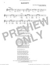 Cover icon of Black Betty sheet music for voice and other instruments (fake book) by Lead Belly and Huddie Ledbetter, intermediate skill level