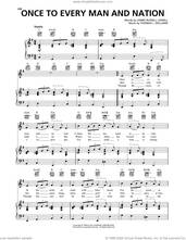 Cover icon of Once To Every Man And Nation sheet music for voice, piano or guitar by James Russell Lowell and Thomas J. Williams, intermediate skill level