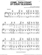 Cover icon of Come, Thou Fount Of Every Blessing sheet music for voice, piano or guitar by Robert Robinson and John Wyeth, intermediate skill level