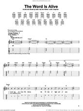 Cover icon of The Word Is Alive sheet music for guitar solo (easy tablature) by Casting Crowns, Mark Hall and Steven Curtis Chapman, easy guitar (easy tablature)