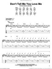 Cover icon of Don't Tell Me You Love Me sheet music for guitar solo (easy tablature) by Night Ranger and Jack Blades, easy guitar (easy tablature)