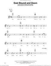 Cover icon of East Bound And Down (arr. Fred Sokolow) sheet music for banjo solo by Jerry Reed, Fred Sokolow and Dick Feller, intermediate skill level