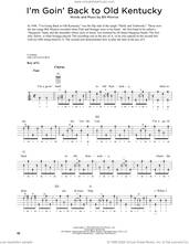 Cover icon of I'm Goin' Back To Old Kentucky (arr. Fred Sokolow) sheet music for banjo solo by Bill Monroe and Fred Sokolow, intermediate skill level