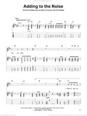 Cover icon of Adding To The Noise sheet music for guitar (tablature, play-along) by Switchfoot, Jonathan Foreman and Tim Foreman, intermediate skill level
