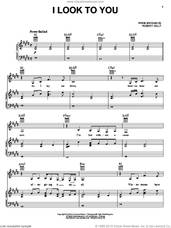 Cover icon of I Look To You sheet music for voice, piano or guitar by Whitney Houston and Robert Kelly, intermediate skill level