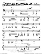 Cover icon of It's All Right With Me (Low Voice) sheet music for voice and other instruments (real book with lyrics) by Cole Porter, intermediate skill level