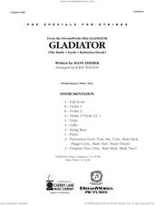 Cover icon of Gladiator (arr. John Wasson) (COMPLETE) sheet music for orchestra by Hans Zimmer and John Wasson, intermediate skill level