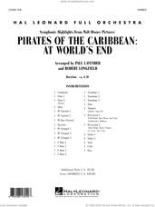 Cover icon of Symphonic Highlights from Pirates Of The Caribbean: At World's End (arr. Lavender/Longfield) (COMPLETE) sheet music for full orchestra by Hans Zimmer, Paul Lavender and Robert Longfield, intermediate skill level