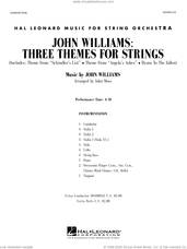 Cover icon of John Williams: Three Themes for Strings (arr. John Moss) (COMPLETE) sheet music for orchestra by John Williams and John Moss, intermediate skill level