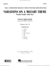 Cover icon of Variations on a Mozart Theme (Twinkle, Twinkle, Little Star) (COMPLETE) sheet music for orchestra by Robert Longfield and Wolfgang Amadeus Mozart, classical score, intermediate skill level
