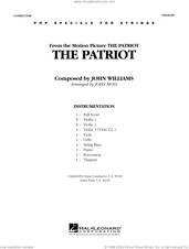 Cover icon of The Patriot (arr. John Moss) (COMPLETE) sheet music for orchestra by John Williams and John Moss, intermediate skill level