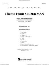 Cover icon of Theme from Spider-Man (TV Theme) (arr. John Moss) (COMPLETE) sheet music for orchestra by Paul Francis Webster, Aerosmith, Bob Harris and John Moss, intermediate skill level