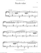 Cover icon of Piccolo walzer (Little Waltz) sheet music for piano solo by Giacomo Puccini, classical score, intermediate skill level