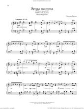 Cover icon of Senza Mamma sheet music for piano solo by Giacomo Puccini, classical score, intermediate skill level