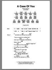 Cover icon of A Case Of You sheet music for guitar (chords) by Joni Mitchell, intermediate skill level