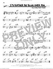 Cover icon of I'd Rather Be Blue Over You (from Funny Girl) sheet music for voice and other instruments (real book) by Barbra Streisand, Billy Rose and Fred Fisher, intermediate skill level