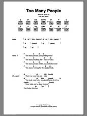 Cover icon of Too Many People sheet music for guitar (chords) by Paul McCartney, intermediate skill level