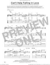 Cover icon of Can't Help Falling In Love sheet music for guitar (tablature) by Elvis Presley, Fred Sokolow, George David Weiss, Hugo Peretti and Luigi Creatore, intermediate skill level